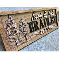 Custom Wood Sign | Family Name Sign | Last Name Sign | Personalized Wedding Gift | Anniversary Gift | Established Sign | Wedding Sign Decor 3Dwoodworker