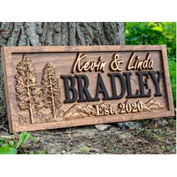 Custom Wood Sign | Family Name Sign | Last Name Sign | Personalized Wedding Gift | Anniversary Gift | Established Sign | Wedding Sign Decor 3Dwoodworker