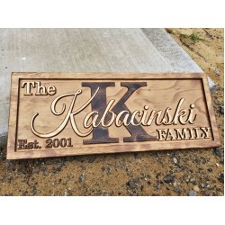 Personalized Anniversary Gifts for Him Wedding Gift for Her 3D Custom Wood Sign 5 Year Anniversary Gift for Wife Established Last Name Sign 3Dwoodworker