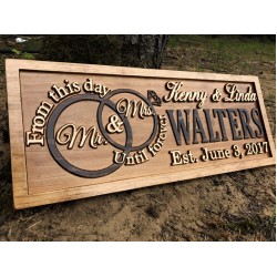 Mr and Mrs Sign Wooden Wedding Signs Wood Wedding Gift Custom Engagement Gift Established Marriage Bridal Shower Personalized Couple Gift 3Dwoodworker  