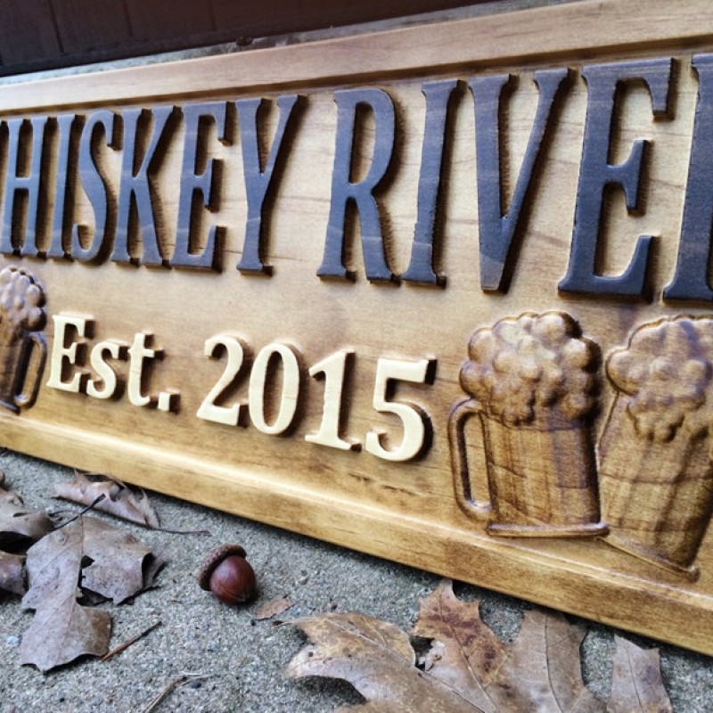 Personalized Bar Sign for Home Bar Decor Man Cave Decor Carved Wood Sign Custom Bar Decor Beer Lover Gift Wooden Pub Sign Basement Bar Sign 3Dwoodworker