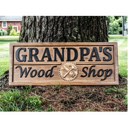 Custom Wooden Shop Sign | Wood Workshop Sign | Gifts for Men | Gifts For Him Husband Gift Custom Garage Sign Man Birthday Fathers Day Gift 3Dwoodworker  